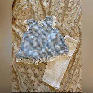 Baby Top and Pants Embroidery Set, 9-12M, Little Me brand